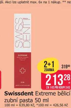 Swissdent Extreme bělicí zubní pasta 50 ml