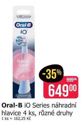 Oral-B iO Series náhradní hlavice 4 ks, různé druhy