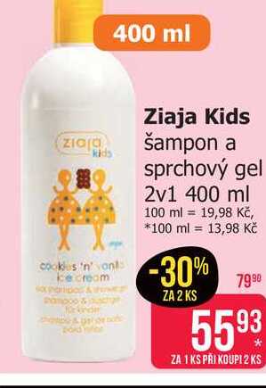 Ziaja Kids šampon a sprchový gel 2v1 400 ml