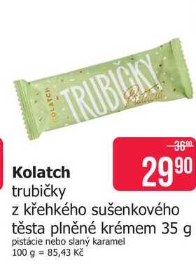 Kolatch trubičky z křehkého sušenkového těsta plněné krémem 35 g