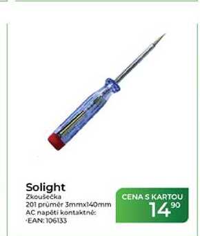 Solight Zkoušečka 201 průměr 3mmx140mm AC napětí kontaktně