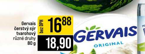 Gervais čerstvý sýr tvarohový různé druhy 80 g