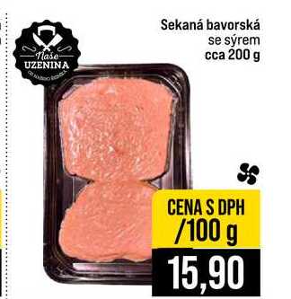 Sekaná bavorská se sýrem cca 200 g 100g