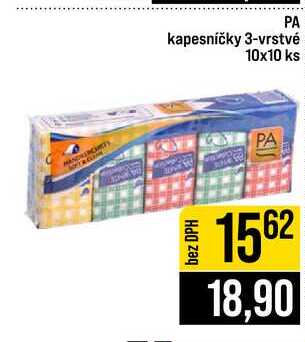 PA kapesníčky 3-vrstvé 10x10 ks