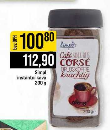 Simpl krachtig instantní káva 200 g