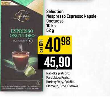 Selection Nespresso Espresso kapsle Onctuoso 10 ks 52 g
