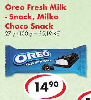 Oreo Fresh Milk - Snack, Milka Choco Snack, 27 g