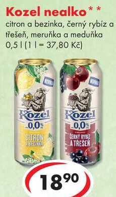 Kozel nealko, 0,5 l