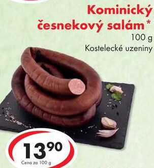 Kominický česnekový salám, 100 g