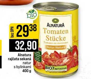 Alnatura rajčata sekaná natur s bylinkami 400 g 