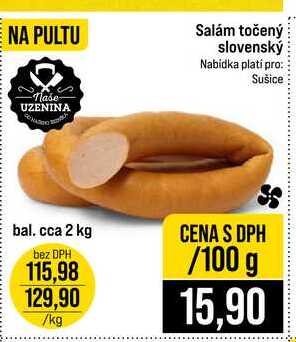 Salám točený slovenský 100g