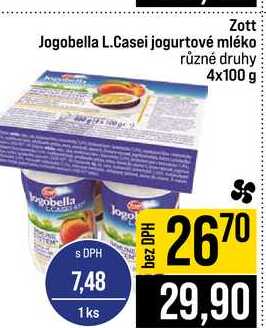 Zott Jogobella L.Casei jogurtové mléko různé druhy 4x100 g