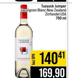 Tussock Jumper Sauvignon Blanc New Zealand Zinfandel USA 750 ml