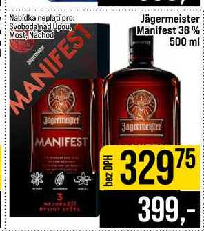 Jägermeister Manifest 38% 500 ml