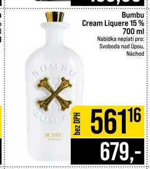 Bumbu Cream Liquere 15% 700 ml