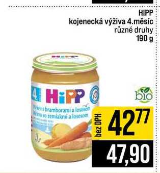 HiPP kojenecká výživa 4.měsíc různé druhy 190 g