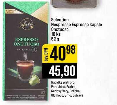 Selection Nespresso Espresso kapsle Onctuoso 10 ks 52 g