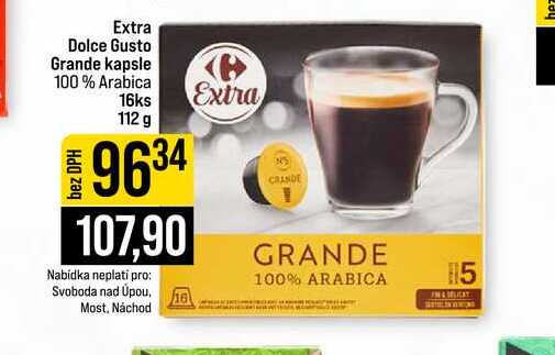 Extra Dolce Gusto Grande kapsle 100% Arabica 16ks 112 g