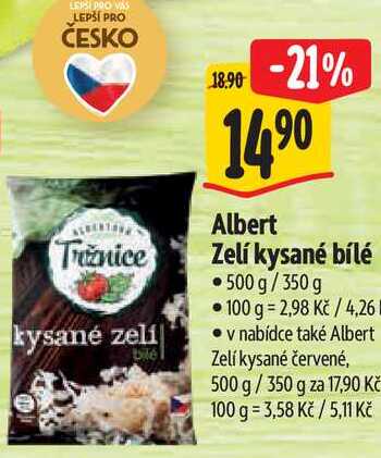 Albert Zelí kysané bílé 500 g/350 g
