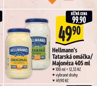 Hellmann's Tatarská omáčka/ Majonéza 405 ml