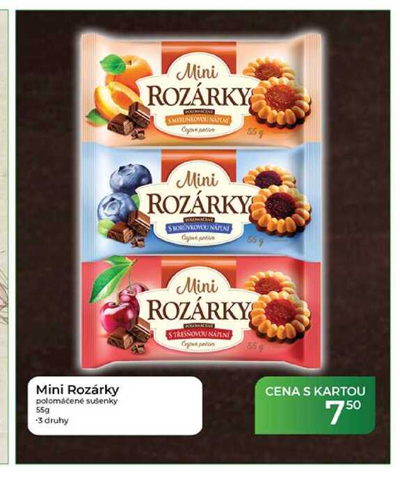 Mini Rozárky polomáčené sušenky 55g