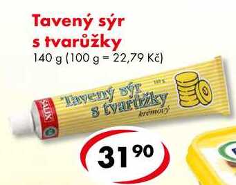 Tavený sýr s tvarůžky, 140 g