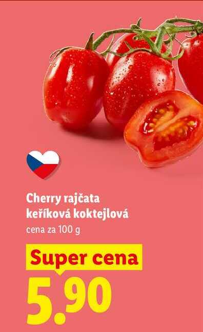 Cherry rajčata keříková koktejlová, cena za 100 g