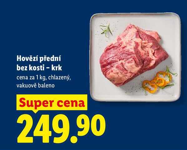Hovězí přední bez kosti - krk, cena za 1 kg