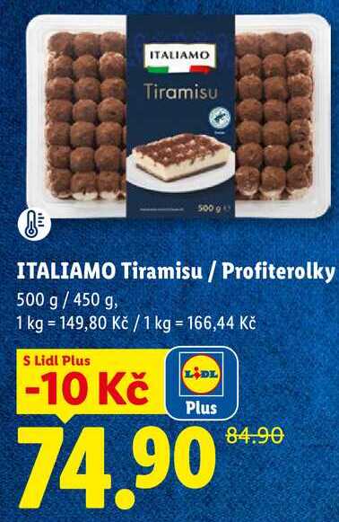 ITALIAMO Tiramisu / Profiterolky 500 g / 450 g