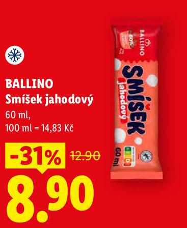 BALLINO Smíšek jahodový, 60 ml