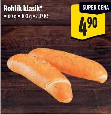 Rohlík klasik, 60 g