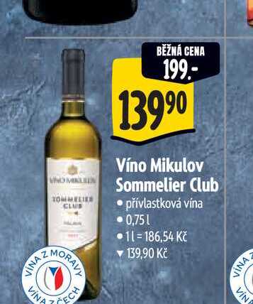 Víno Mikulov Sommelier Club 0,75 l
