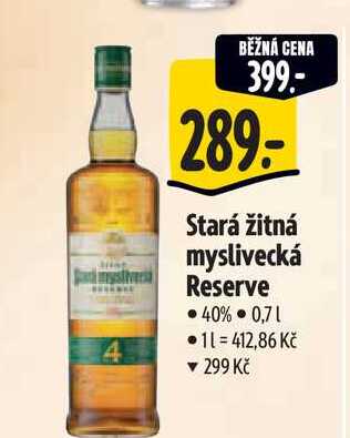 Stará žitná myslivecká Reserve 0,7 l
