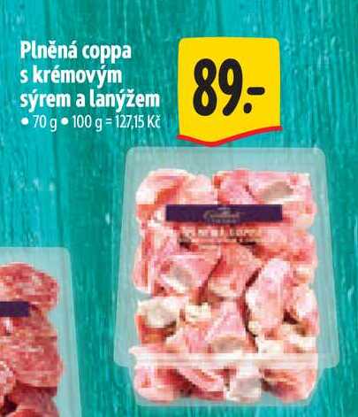 Plněná coppa s krémovým sýrem a lanýžem 70 g