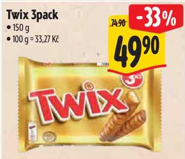 Twix 3pack, 150 g 