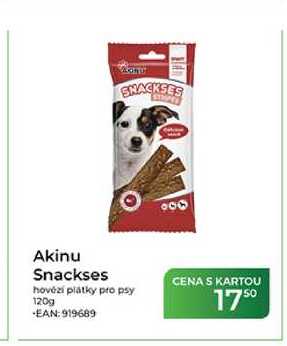 Akinu Snackses hovězí plátky pro psy 120g
