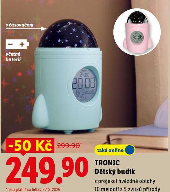 TRONIC Dětský budík