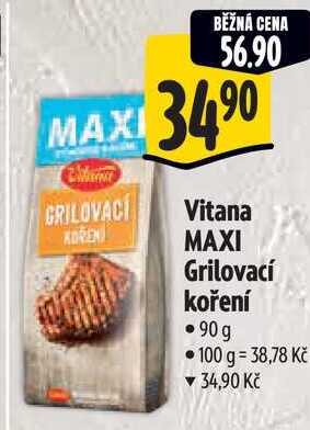 Vitana MAXI Grilovací koření, 90 g