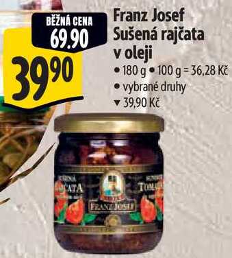 Franz Josef Sušená rajčata v oleji, 180 g 