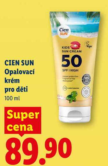 CIEN SUN Opalovací krém pro děti, 100 ml