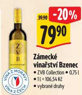 Zámecké vinařství Bzenec ZVB Collection, 0,75 l