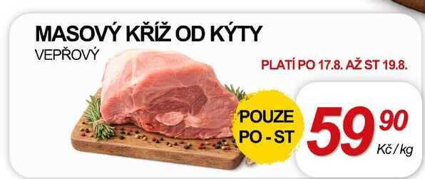 MASOVÝ KŘÍŽ OD KÝTY VEPŘOVÝ, 1 kg