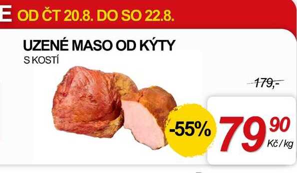 UZENÉ MASO OD KÝTY S KOSTÍ, 1 kg