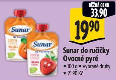 Sunar do ručičky Ovocné pyré, 100 g