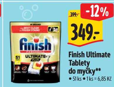 Finish Ultimate Tablety do myčky, 51 ks