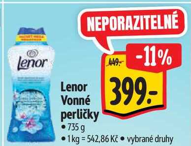 Lenor Vonné perličky, 735 g