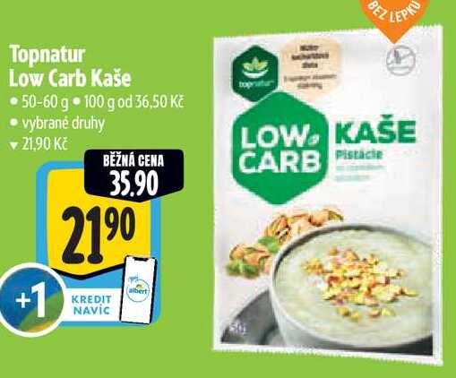 Topnatur Low Carb Kaše, 50-60 g