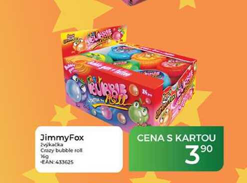 JimmyFox žvýkačka Crazy bubble roll 16 g