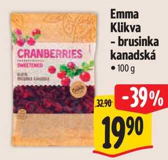 Emma Klikva - brusinka kanadská, 100 g