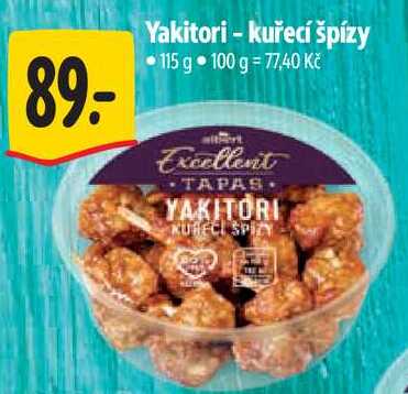 Yakitori - kuřecí špízy, 115 g 